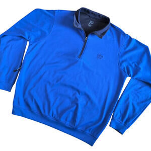 Zero Restriction Pullover Mens Medium Blue Quarter‎ Zip Golf Juliette Falls